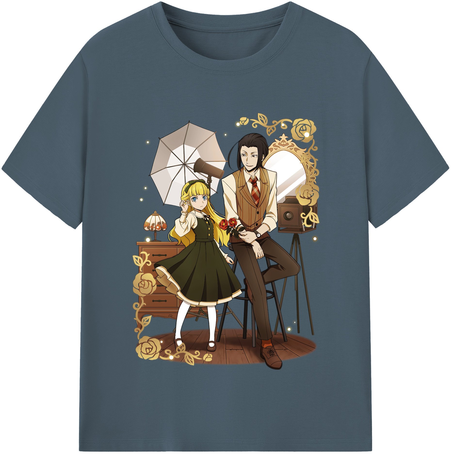 （画像用） 文豪ストレイドッグス Bungo Stray Dogs 綿100％半袖Tシャツ（フロントプリント）